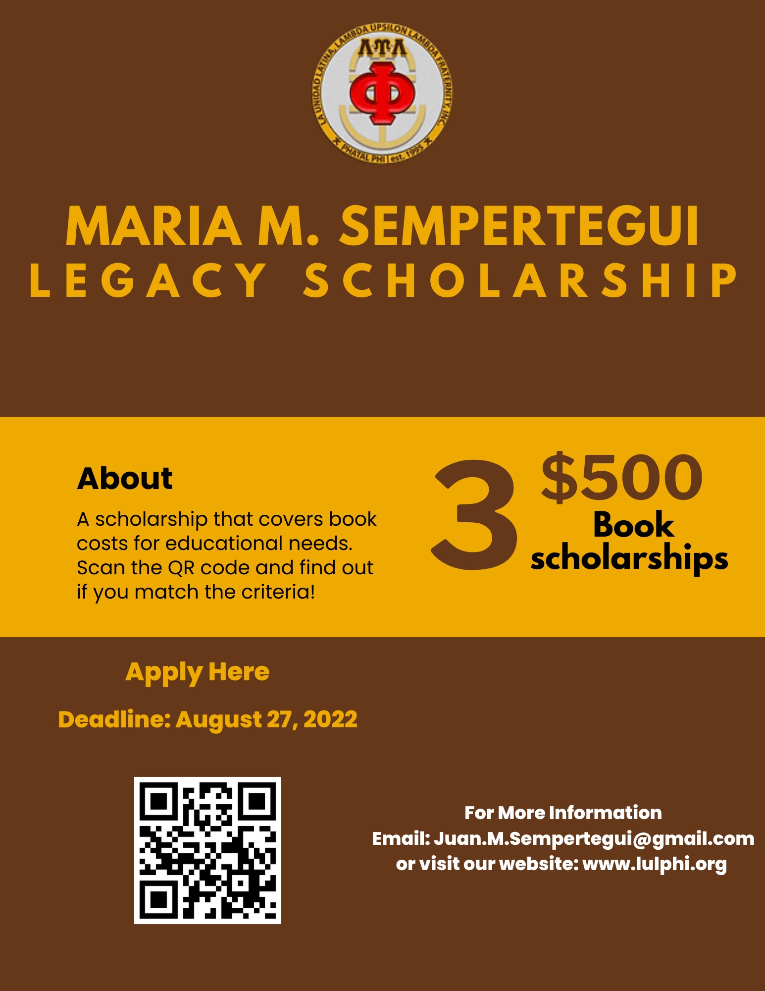 Maria M. Sempertegui Scholarships 2022