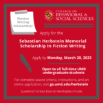 Sebastian Herbstein Memorial Scholarship in Fiction Writing