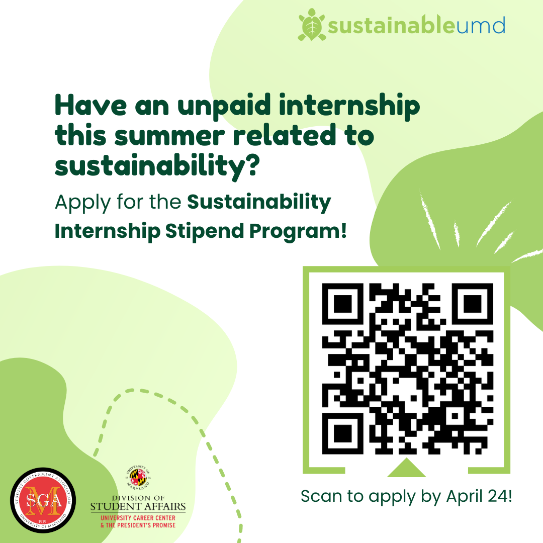 Sustainability Internship Scholarship University of Maryland Honors
