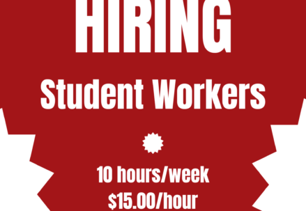 Student worker ad December 2023