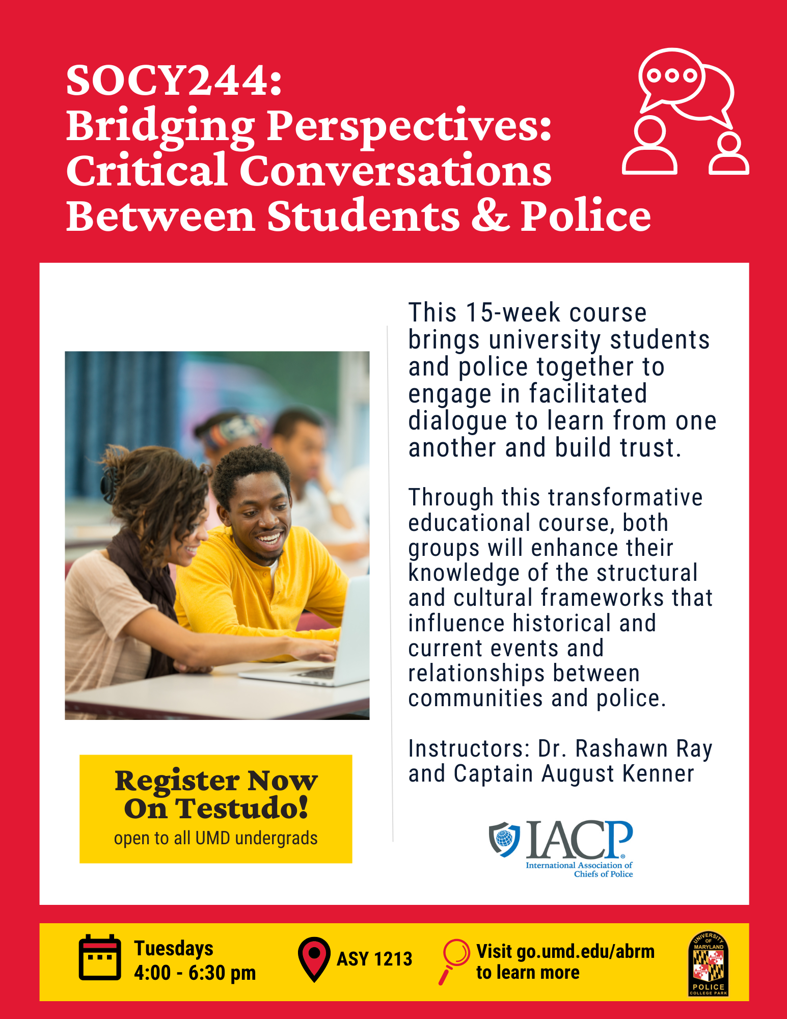 SOCY244 Bridging Perspectives Critical Conversations Between Students & Police