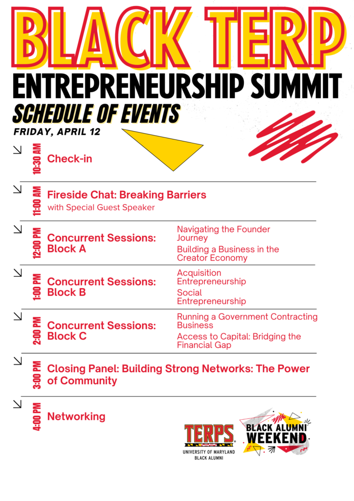 Black Terp Entrepreneurship Summit agenda