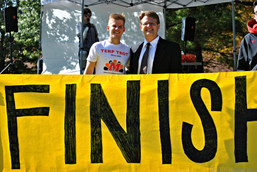 2013-11 Terp Trot Bill Dorland with Student