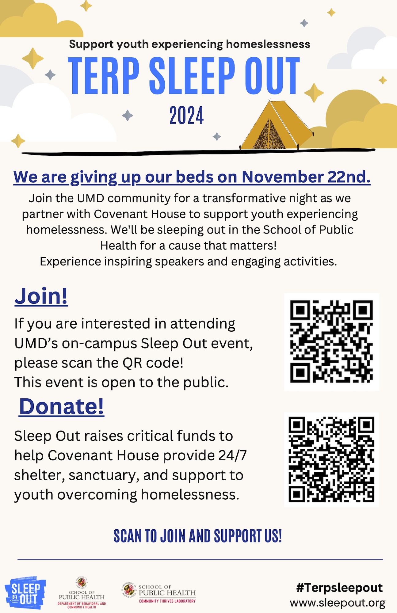 Terp Sleep Out Poster