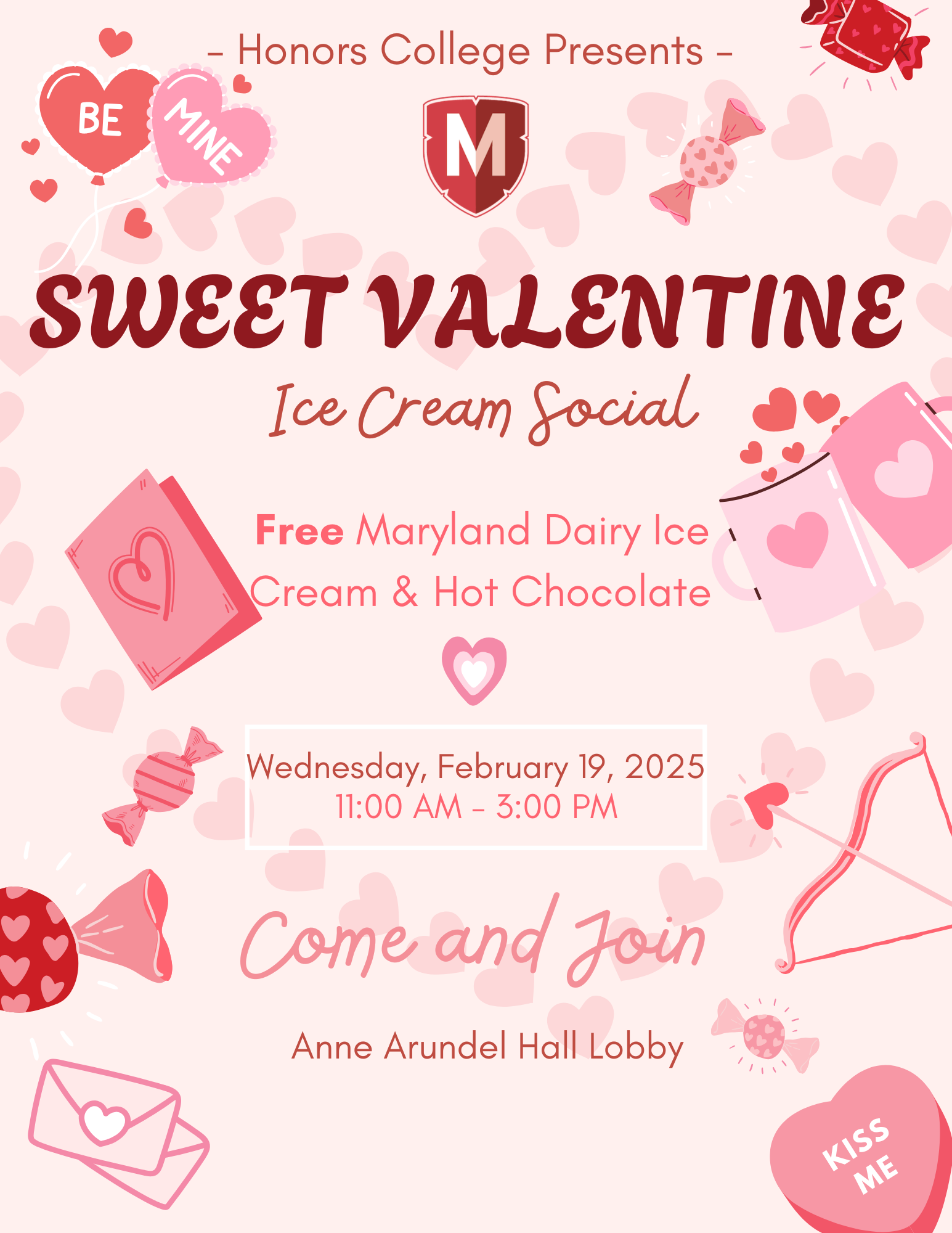 February Ice Cream Social Flier