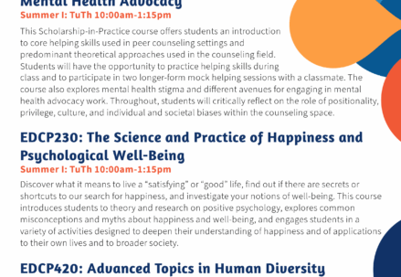 College of Ed 2025 Summer Course Recruitment