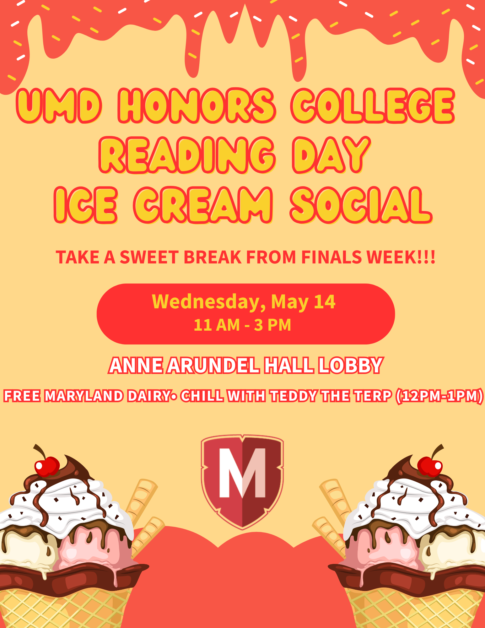 Spring 2025 Reading Day Ice Cream Social Flyer