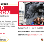 Spring Break United Kingdom London and the British Empire flyer