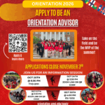 2026 Orientation Staff Flyer