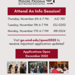 QUEST info sessions 2025