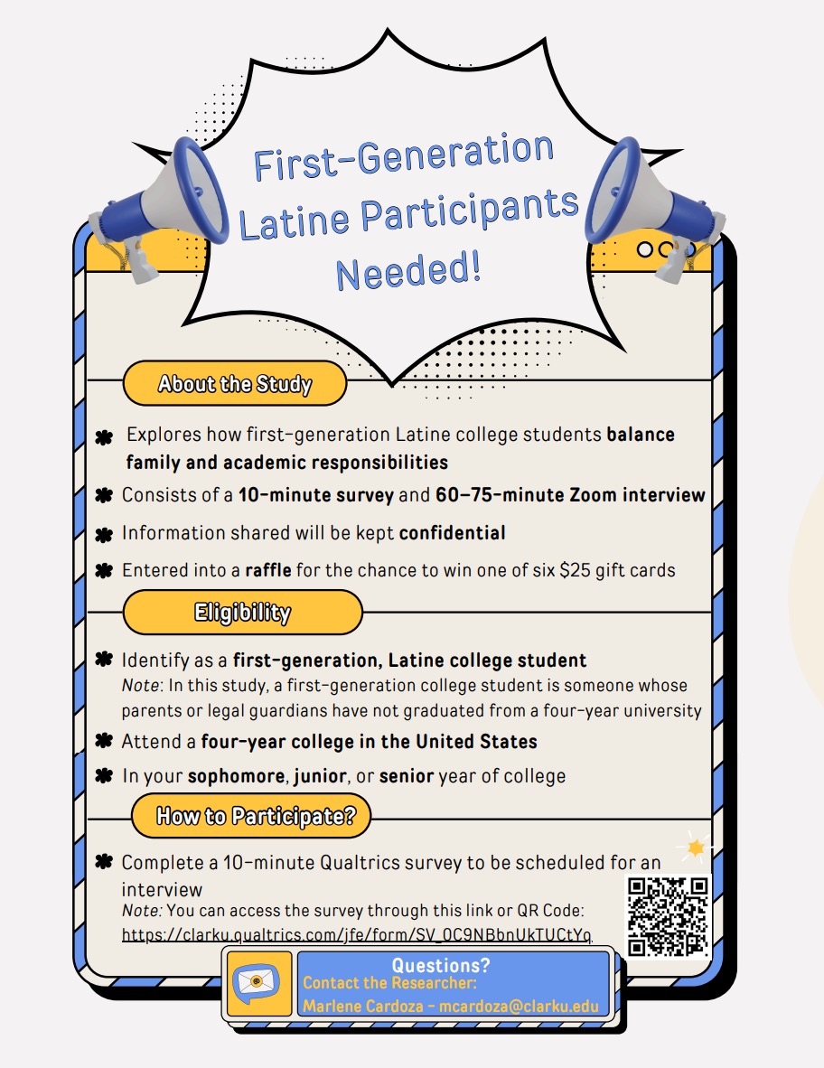 First Gen Latine at UMD research recruitment