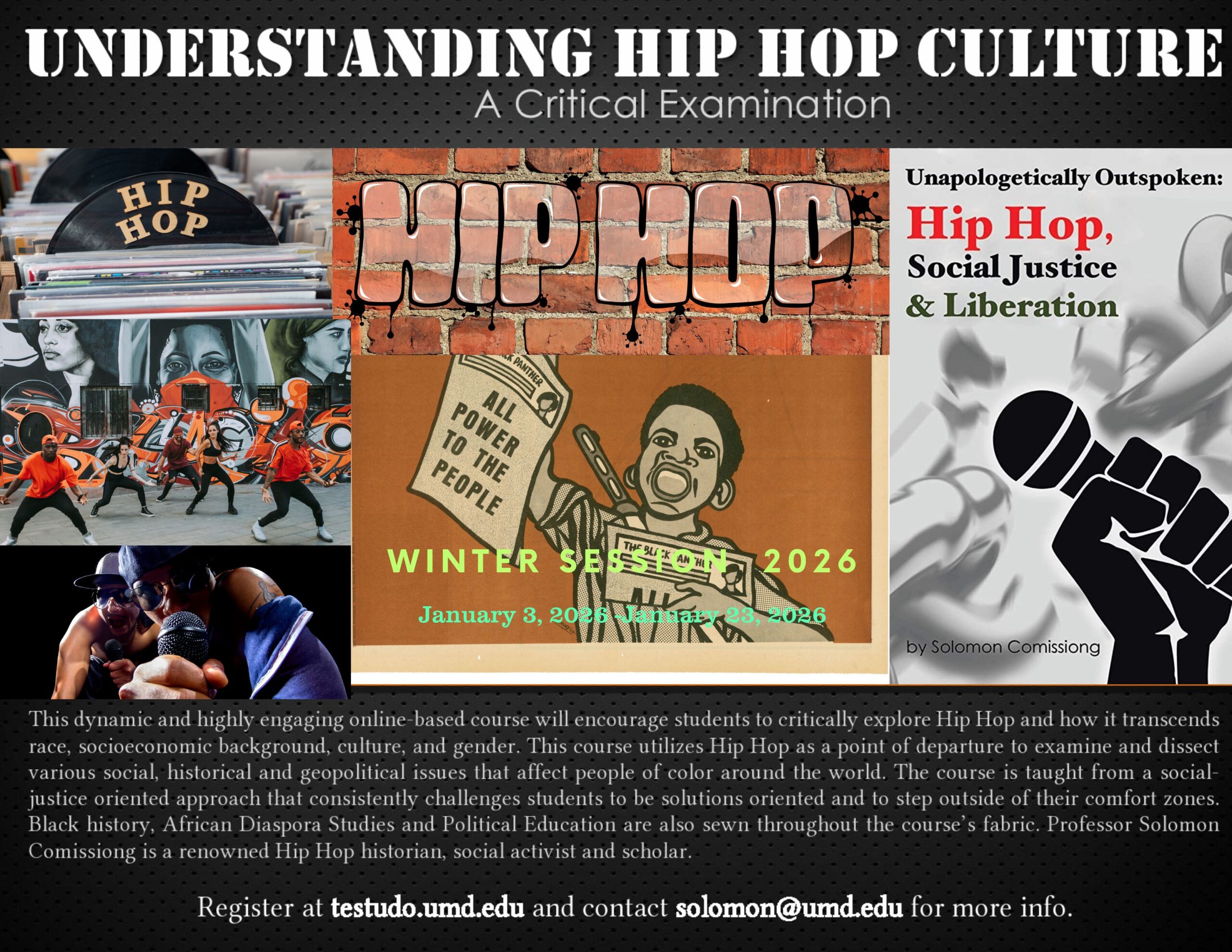 AAAS498E Hip Hop Culture course Winter 2026