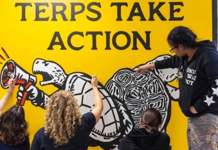 Terps Take Action mobile mural