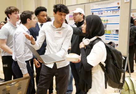 Harshil Agarwal presents at Undergraduate Research Day