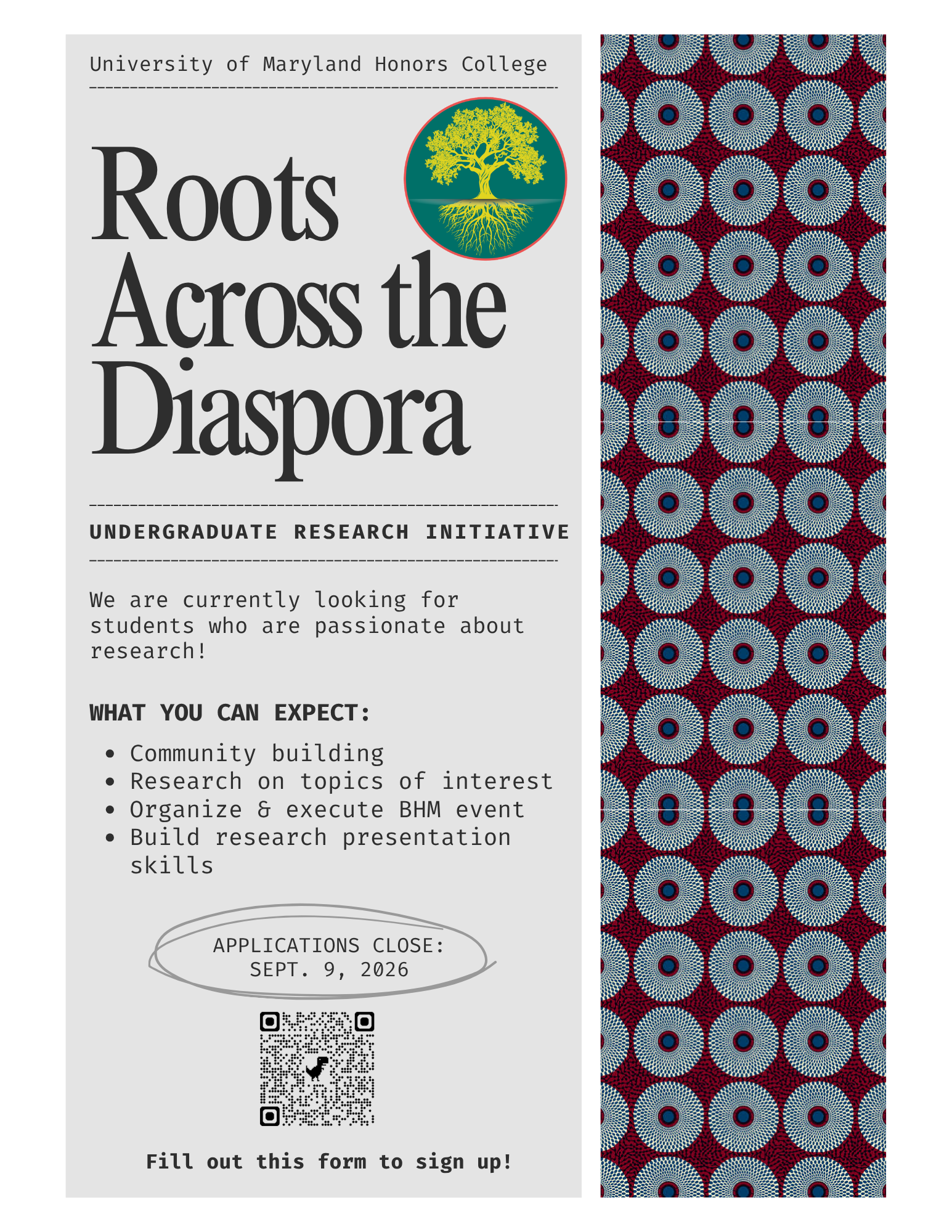 Roots Across the Diaspora 2026-27 Poster