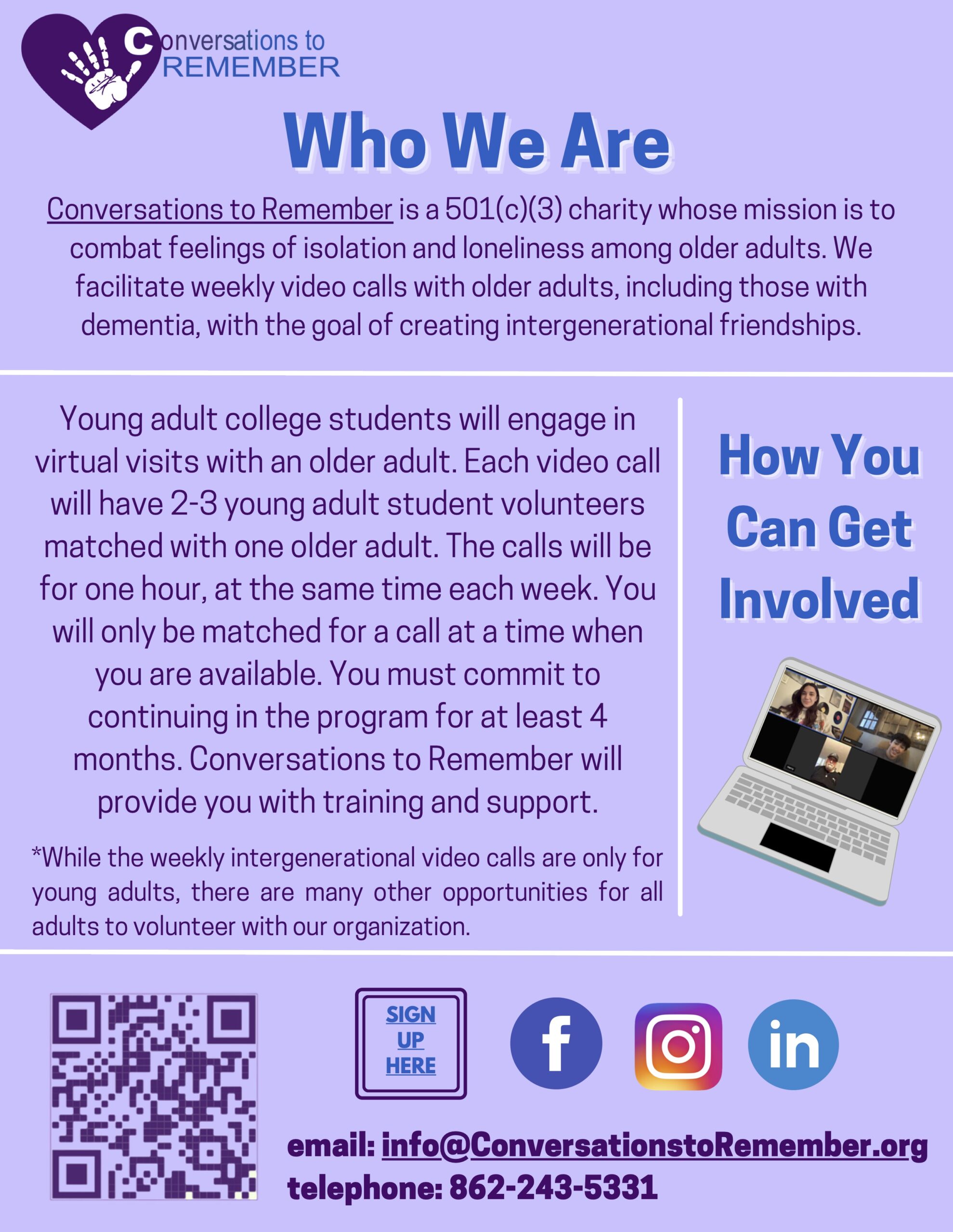 Volunteer With Conversations to Remember