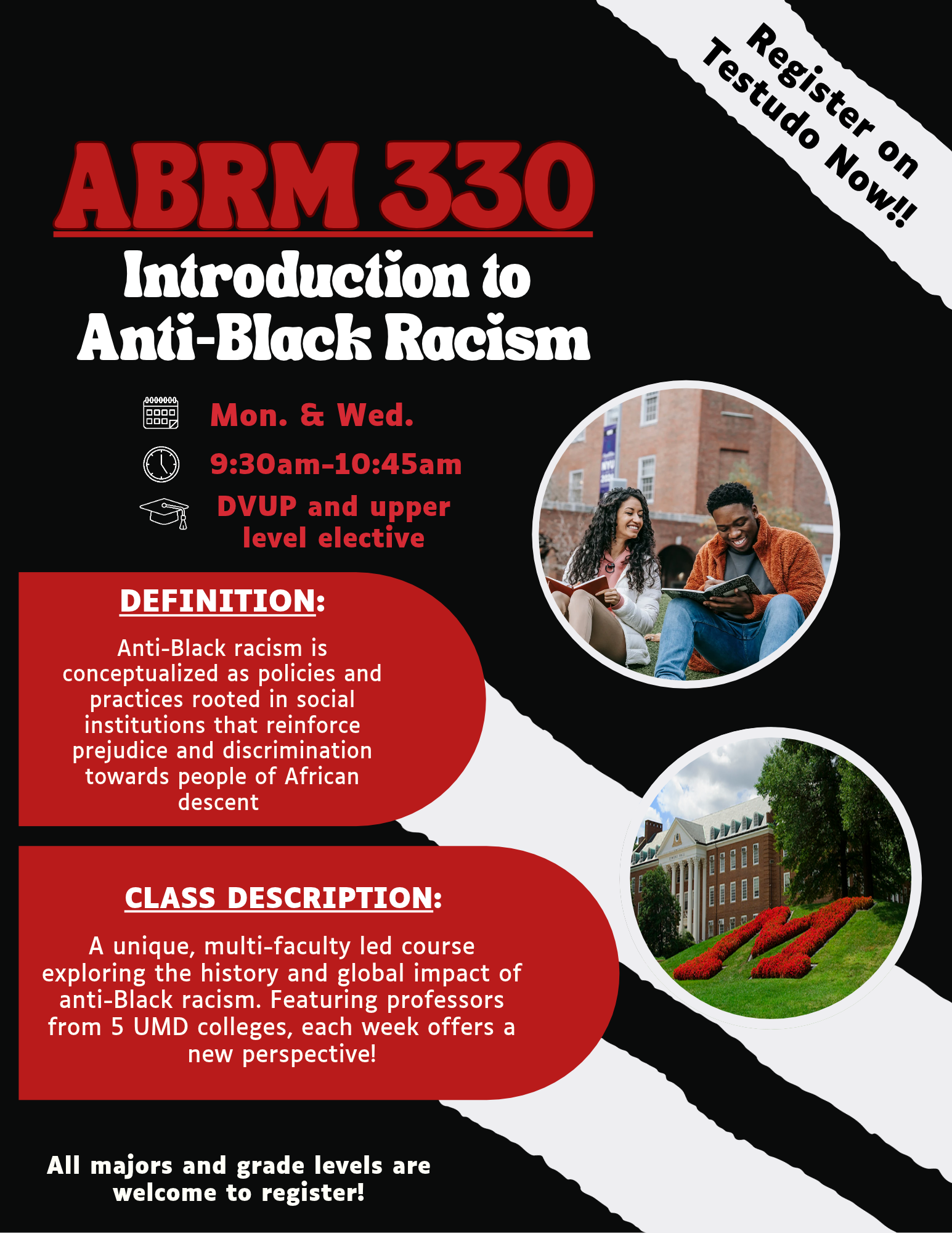 Register for ABRM330: Introduction to Anti-Black Racism